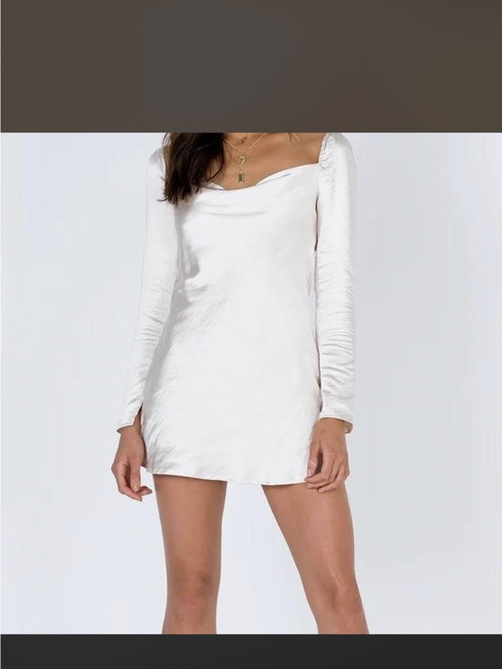 Princess Polly Gold Long-Sleeve Mini Dress